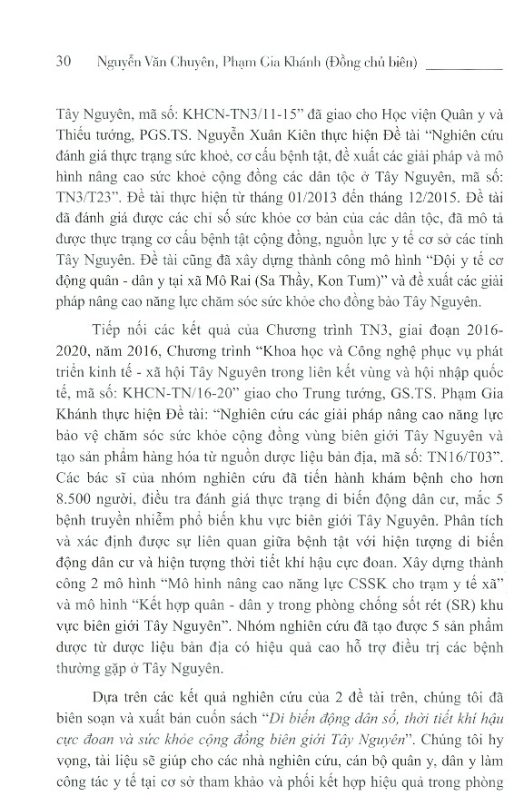 Di Biến Động Dân Số, Thời Tiết Khí Hậu Cực Đoan Và Sức Khỏe Cộng Đồng Biên Giới Tây Nguyên