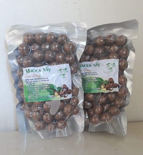 Đặc Sản Kon Tum - 500G Hạt Mắc Ca Đăk Lăk Sấy Nứt Vỏ Dạng Túi Có Hút Chân Không - OCOP 3 Sao