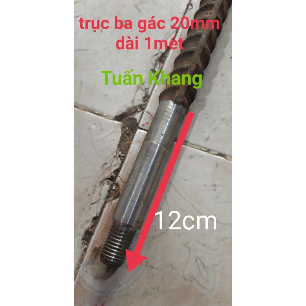 Trục bánh xe đẩy , bánh xe thồ , ba gác dài 100cm (1 mét) 20mm ( 20li)