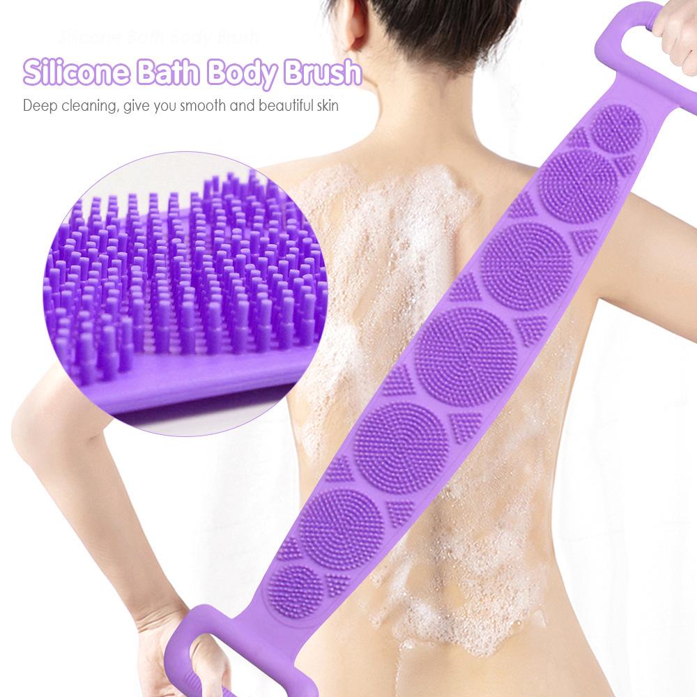 Dây tắm cọ lưng silicon 2 mặt giúp tẩy tế bào chết và mát xa