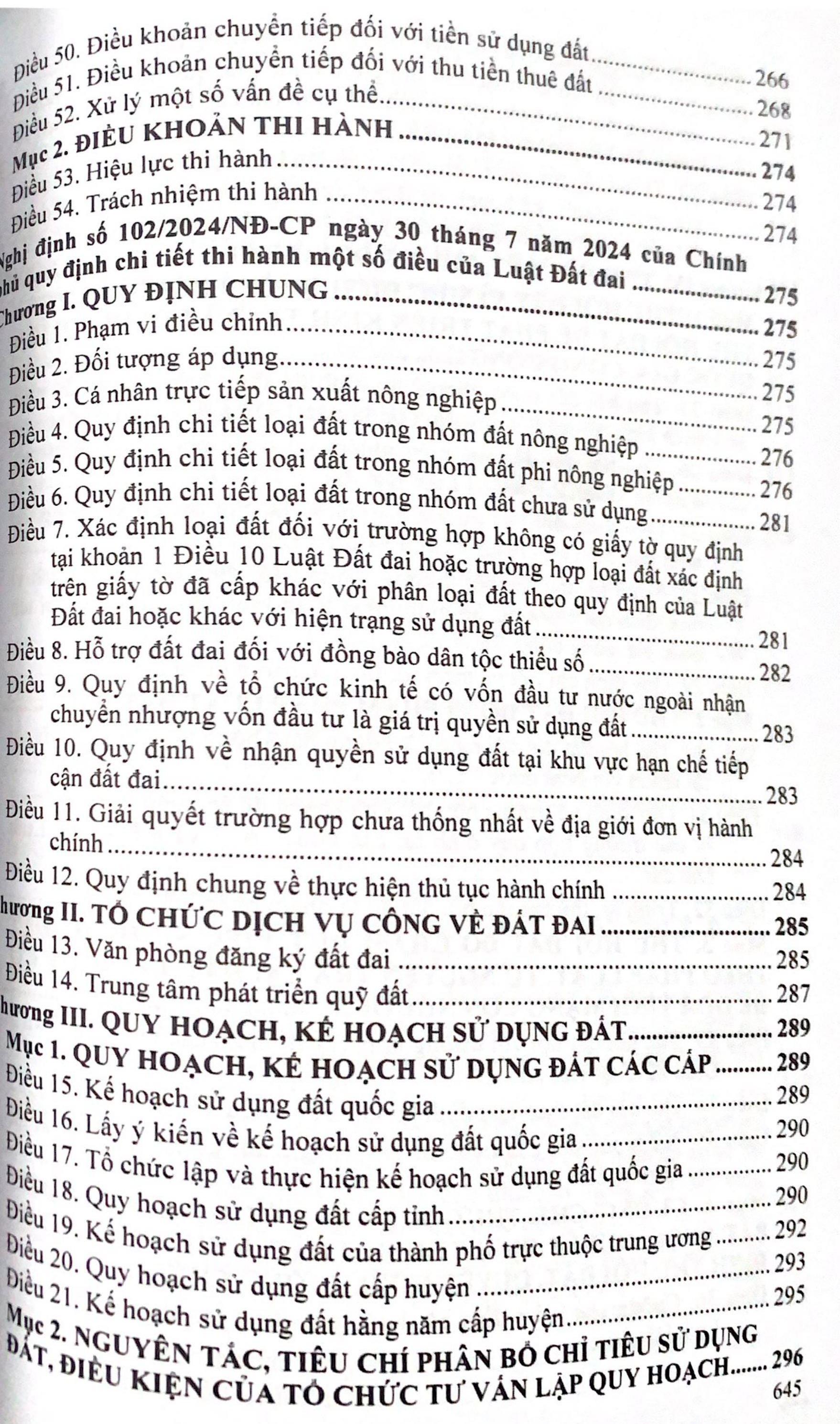 Luật Đất Đai hệ thống các văn bản quy định chi tiết thi hành