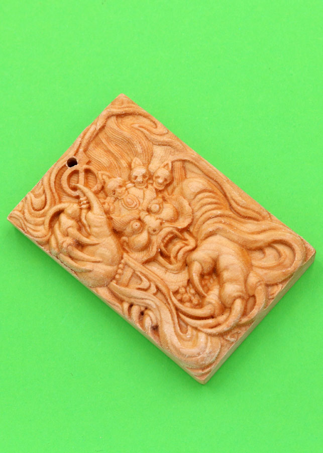 Hình ảnh Mặt gỗ ngọc am khắc tượng Long Vương MG64