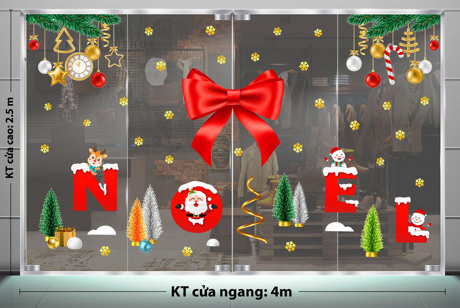 Decal trang trí NOEL 2024 combo số 117