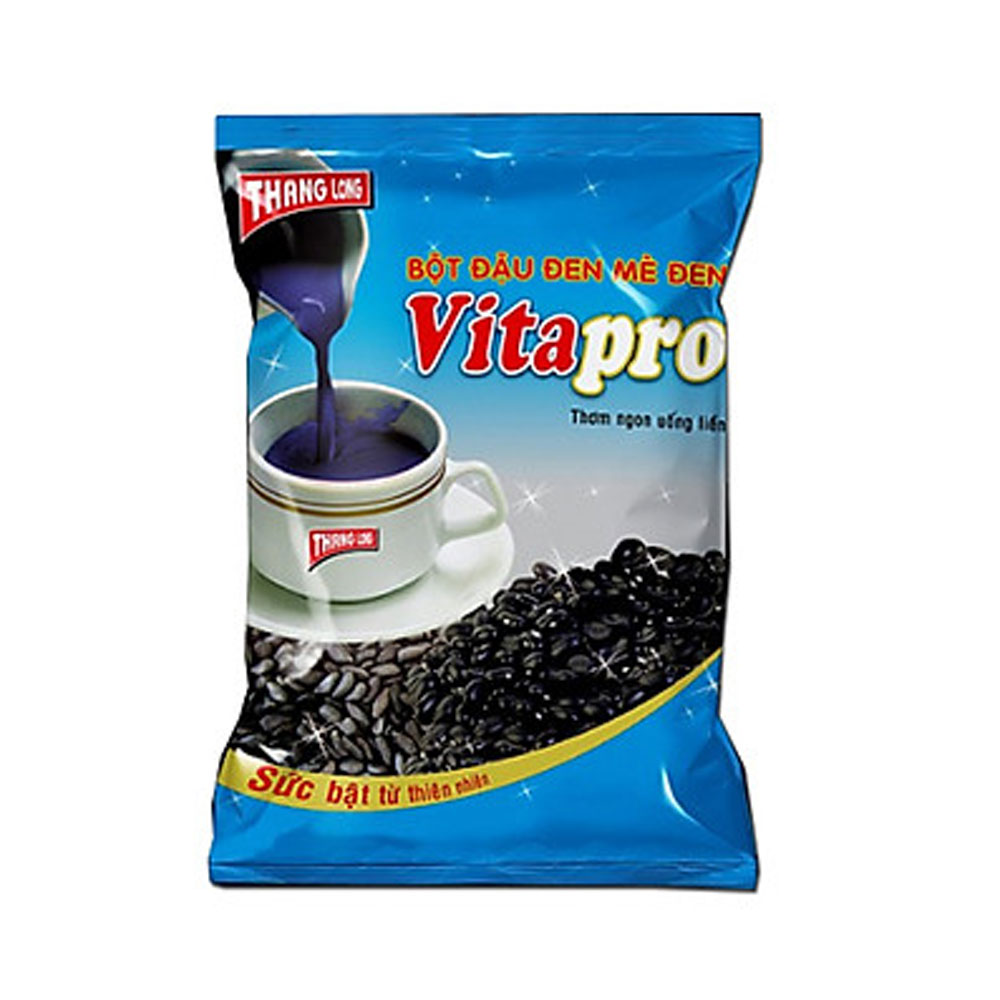 Bột Đậu Đen Mè Đen Vitapro 400gr Giúp Đen Tóc Đẹp Da, Lợi Sữa Cho Phụ Nữ Sau Sinh – Hàng Chính Hãng