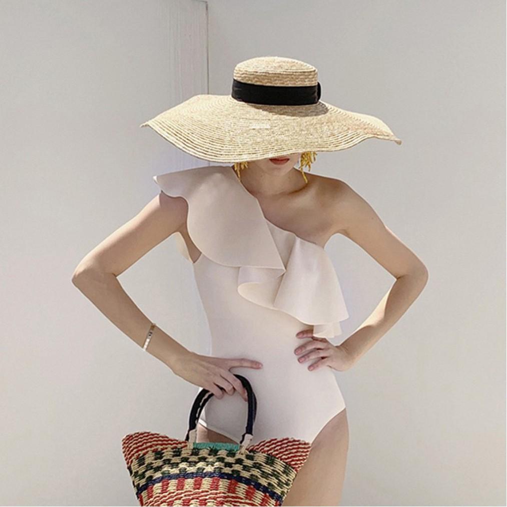 Bikini Đồ Bơi Hàn Quốc Cao Cấp Một Mảnh Lệch Vai Sang Chảnh Dày Dặn Co Giãn 4 Chiều Che Khuyết Điểm Tôn Dáng