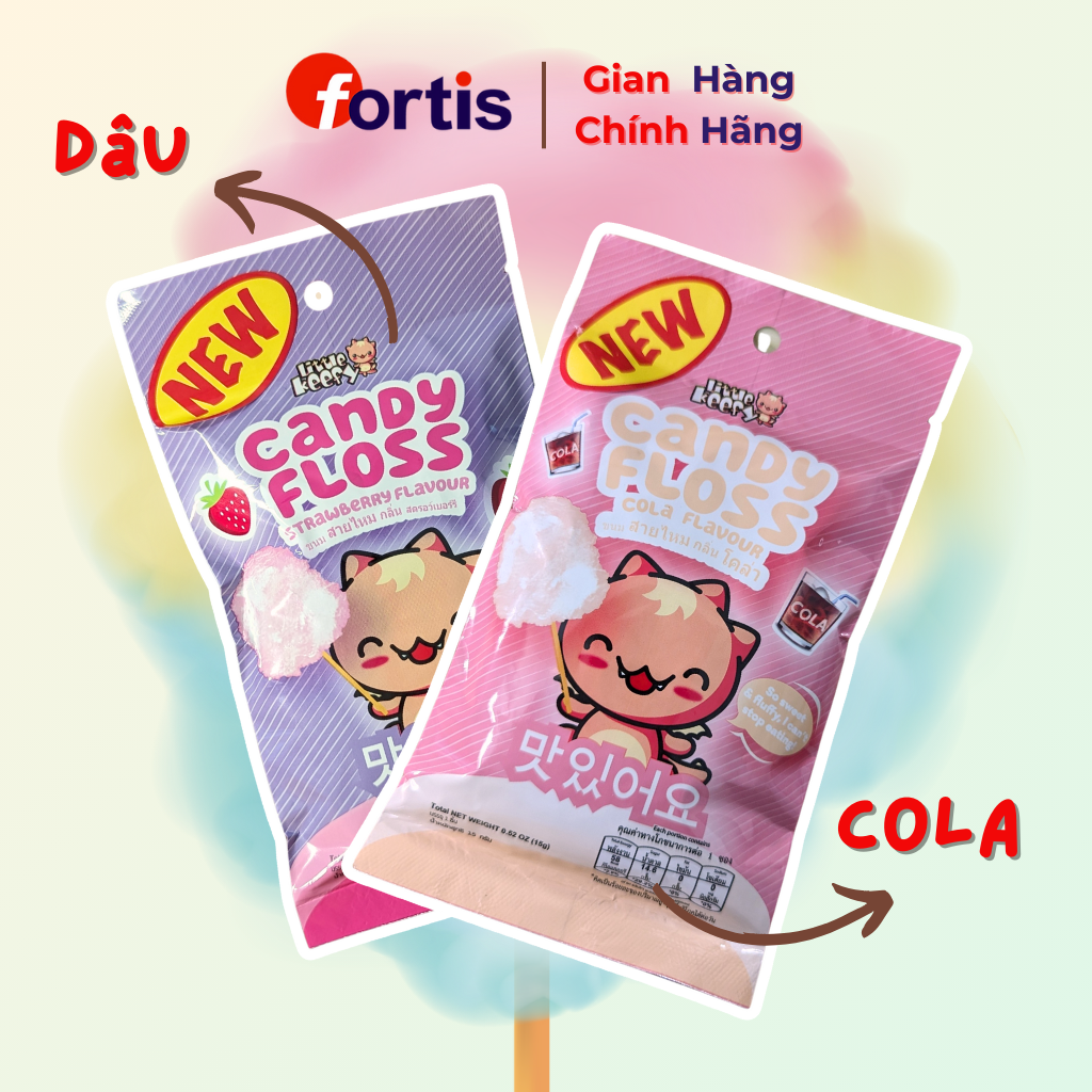 Kẹo Bông Gòn Little Keefy Candy Floss 15g