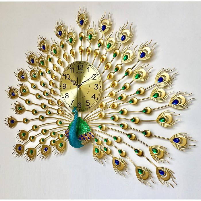 Đồng hồ treo tường GCLOCK loại to KT 70x100 cao cấp làm từ kim loại sơn tĩnh điện chạy máy kim trôi chuẩn