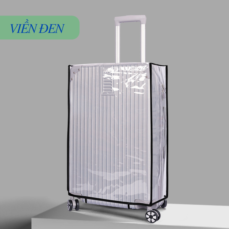 Vỏ Bọc Vali Kéo Áo Trùm Vali Chất Liệu PVC Trong Suốt Bảo Vệ Vali Không Bị Trầy Xước Size 20/22/24/26 inch