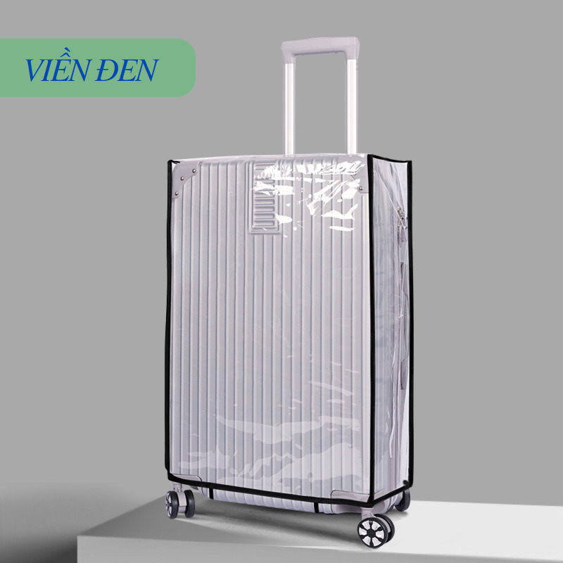 Vỏ Bọc Vali Kéo Áo Trùm Vali Chất Liệu PVC Trong Suốt Bảo Vệ Vali Không Bị Trầy Xước Size 20/22/24/26 inch