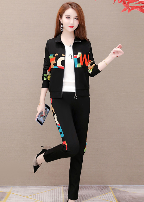 Set thể thao áo khoác phối chữ TT425