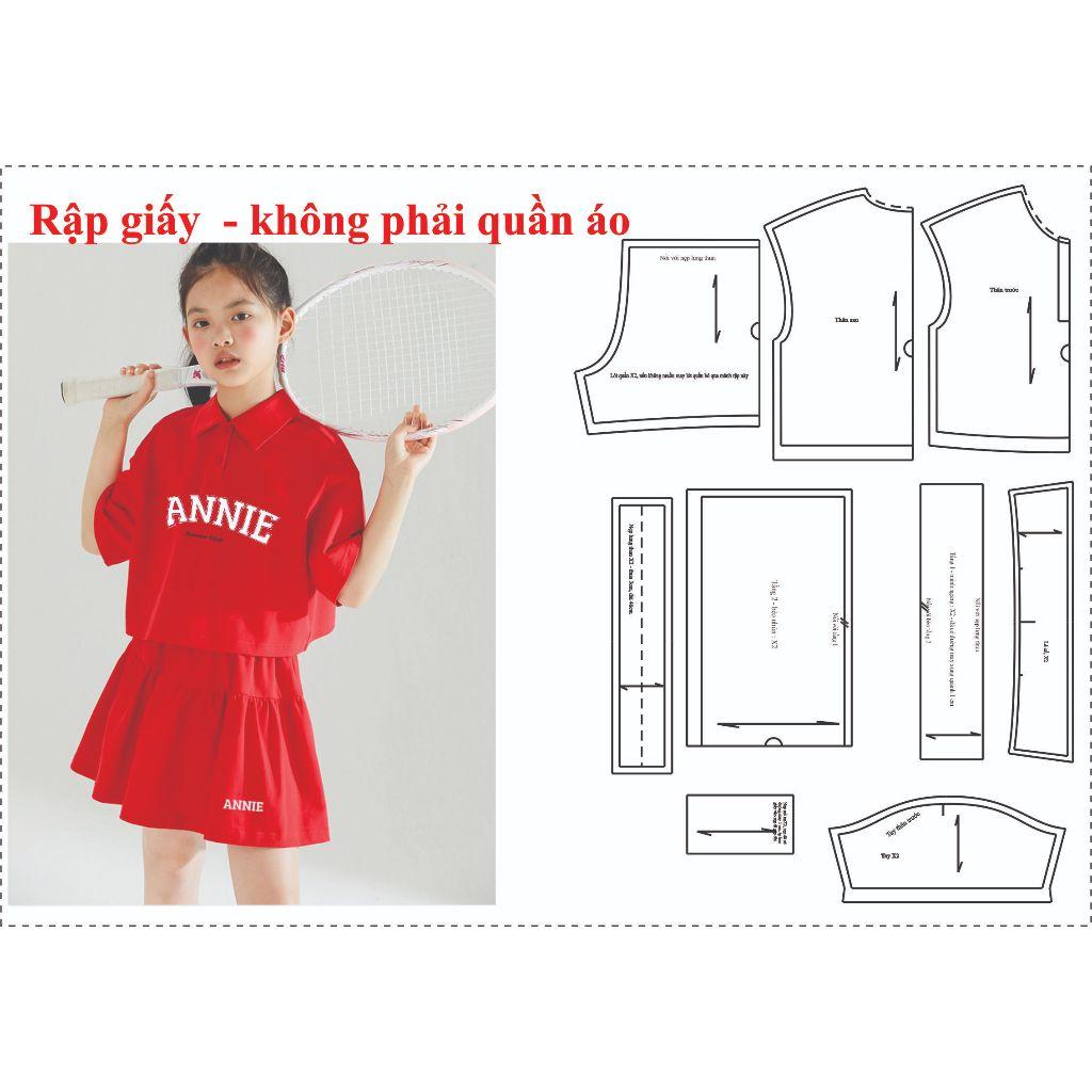 Rập Giấy A0 mã R494 - rập bộ váy bé (bản vẽ)