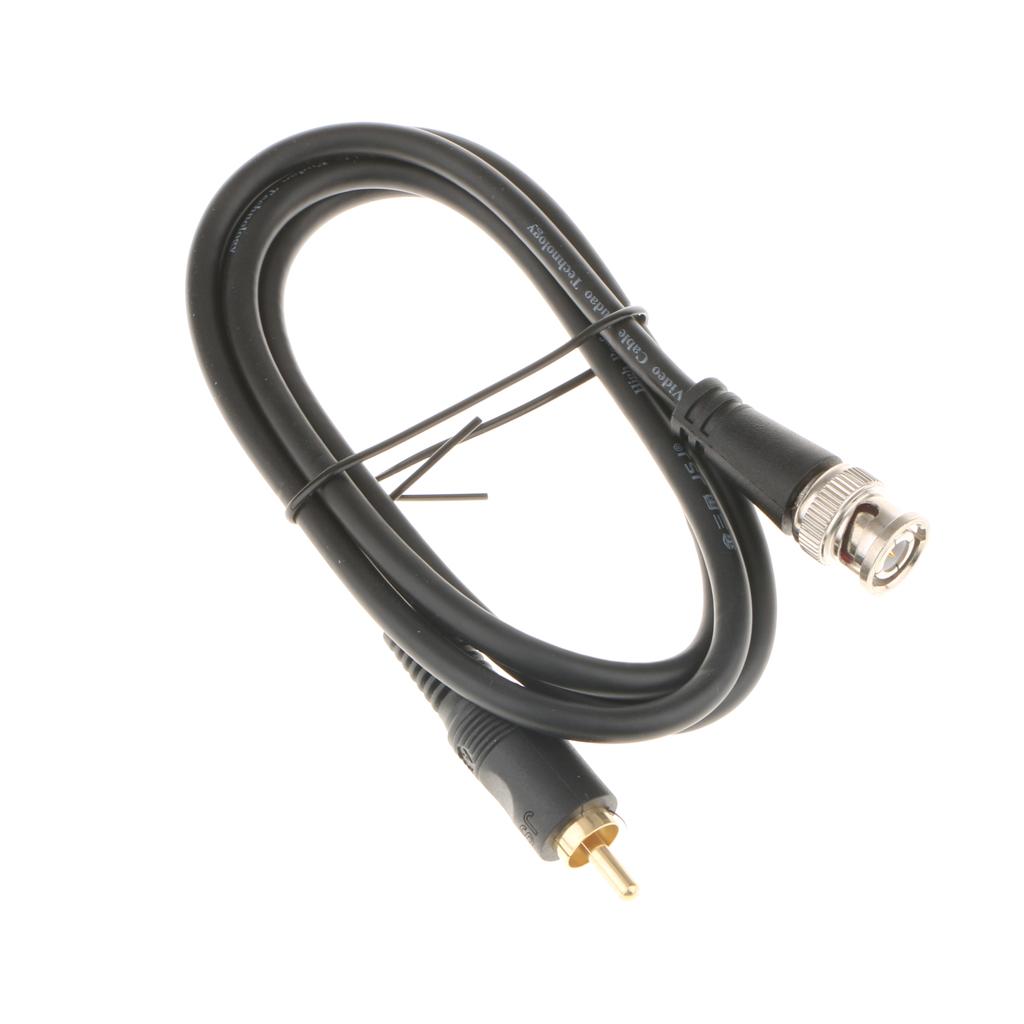 BNC Male To RCA Male M/M Coax/Coaxial For  Cable Cord Black