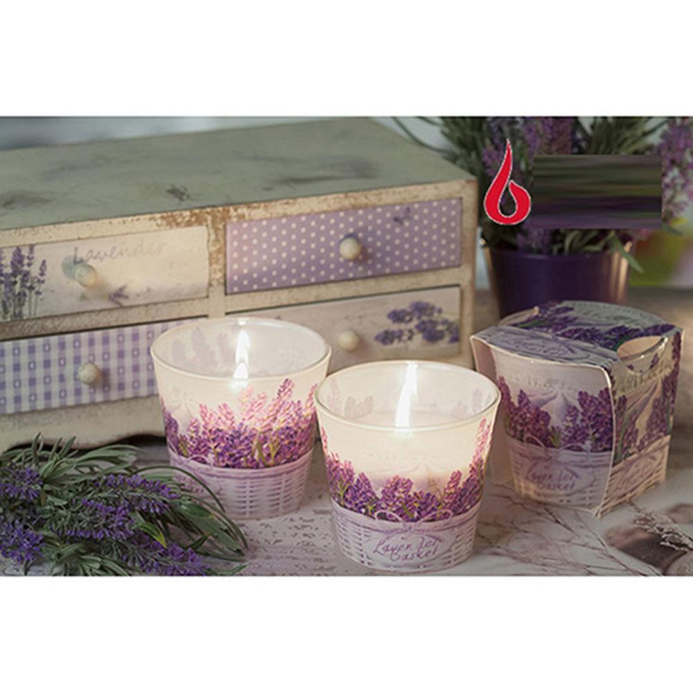 Ly nến thơm tinh dầu Bartek Lavender Basket 115g QT024459 - hoa oải hương, nến trang trí, thơm phòng, thư giãn, hỗ trợ khử mùi (giao mẫu ngẫu nhiên)