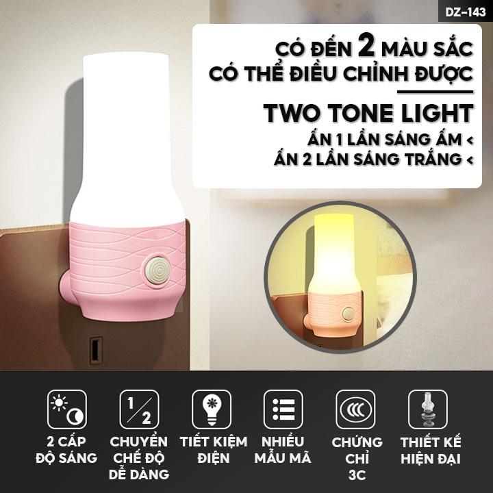 Đèn Ngủ Cắm Điện Nhiều Mẫu Mã Công Suất 1.5w Có Nhiều Chế Độ Đèn Màu DZ-142 DZ-143