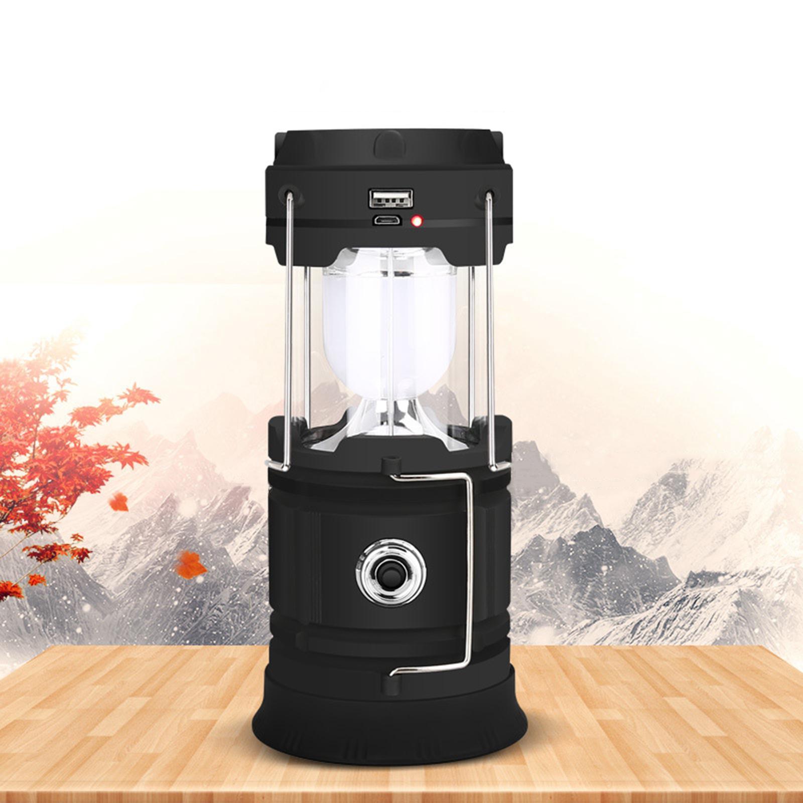 Outdoor Camping Lantern, LED Solar Powered Waterproof Tent Light, Perfect Lantern Flashlight for Emergency Survival Hiking Fishing Home and More