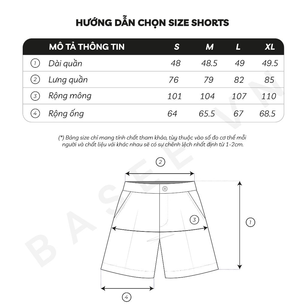 Quần short nam BASEE kèm thắt lưng