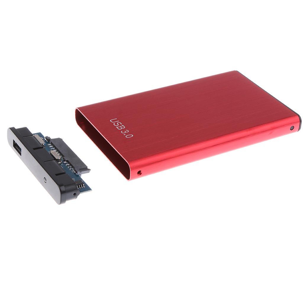 USB3.0 SSD SATA External 2.5" Hard Disk Storage Box Enclosure Case Red