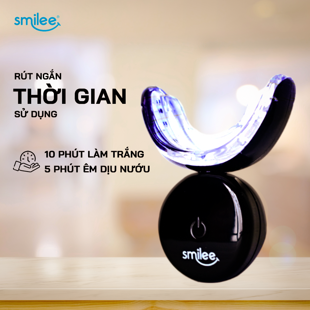 Smilee Extra máy tẩy trắng răng nhanh, không ê buốt, an toàn cho sức khoẻ, phù hợp với mọi loại răng, hàng nhập khẩu USA