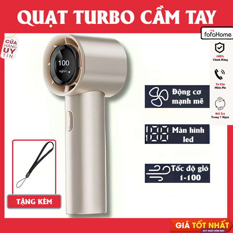 Mùa Hè Quạt Nhỏ Cầm Tay Di Động Không Lưỡi Quạt Mini Sạc Tích Điện 100 Cấp Độ Điều Chỉnh Với Quạt Làm Mát Gió Mạnh