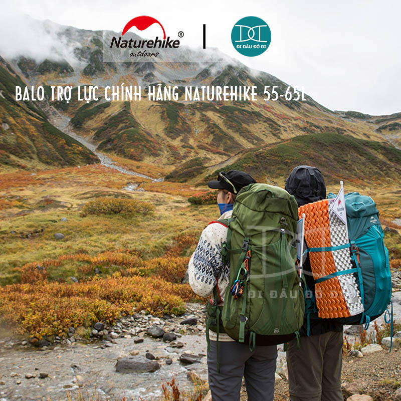 Balo leo núi trợ lực 55l/65l chống thấm, thoáng khí chính hãng Naturehike NH16Y065-Q