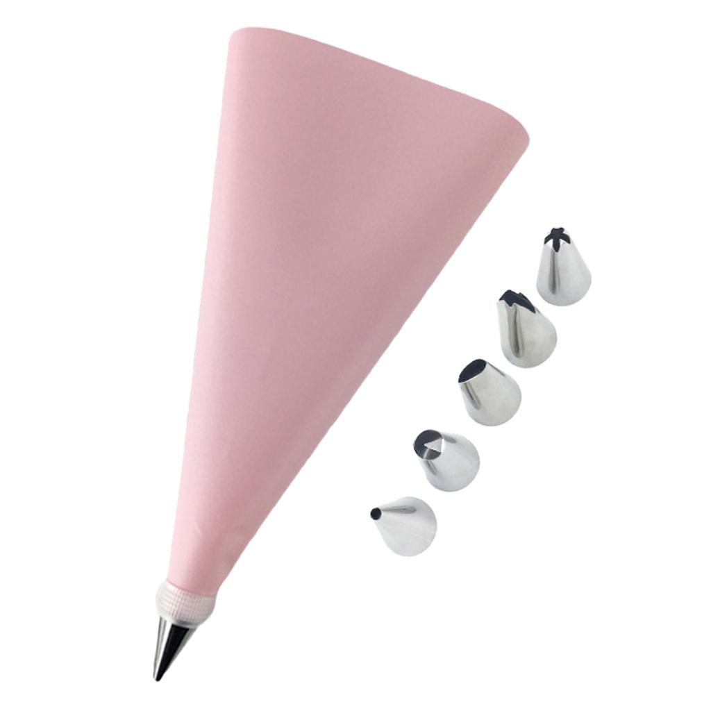 2Set Piping Pastry Bag Stainless Steel Nozzles Cake Decor DIY Tools Set
