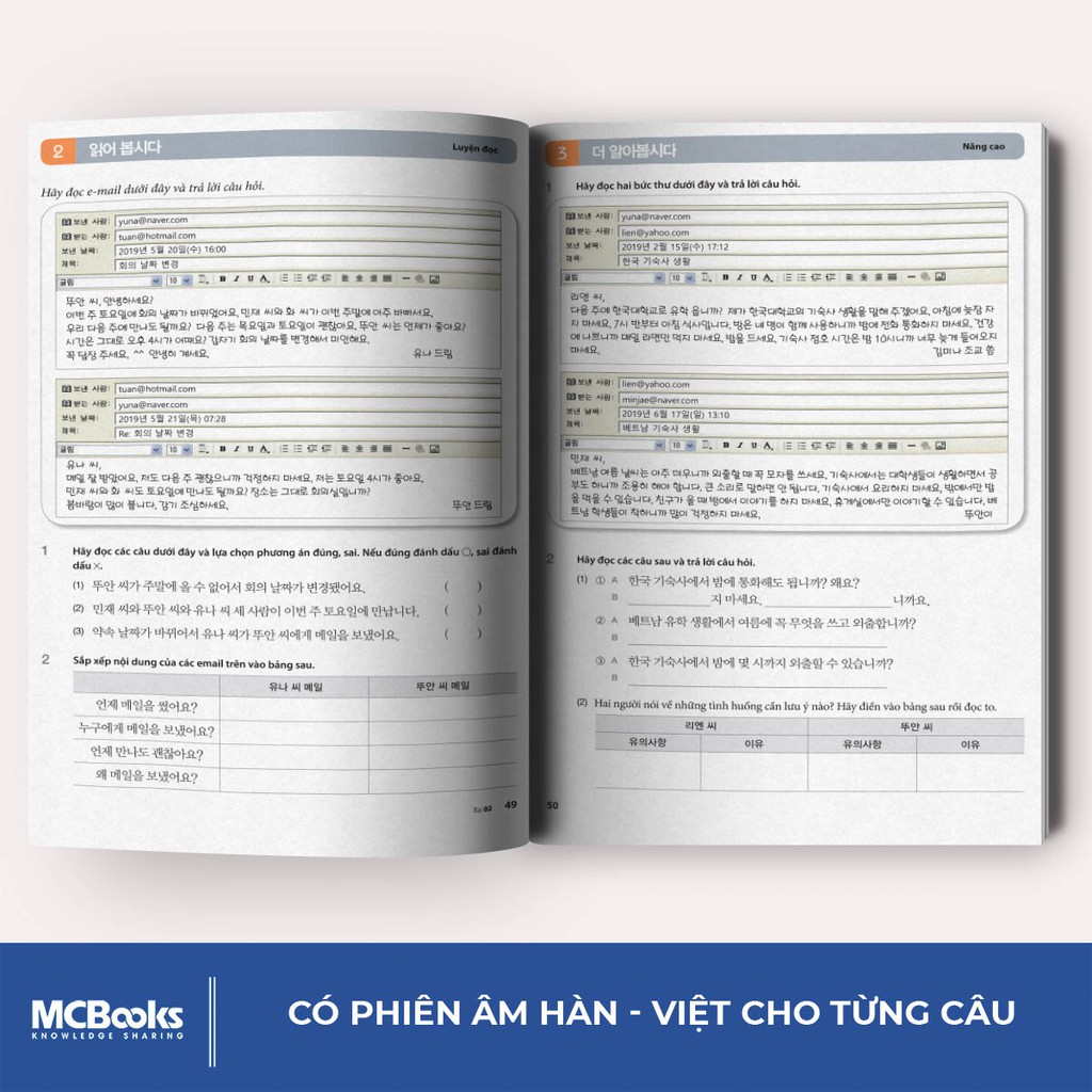 Hình ảnh Combo 4 Cuốn Tiếng Hàn Tổng Hợp Sơ Cấp 1 và 2 Bản Màu - Học Kèm App Và Khóa Học Online