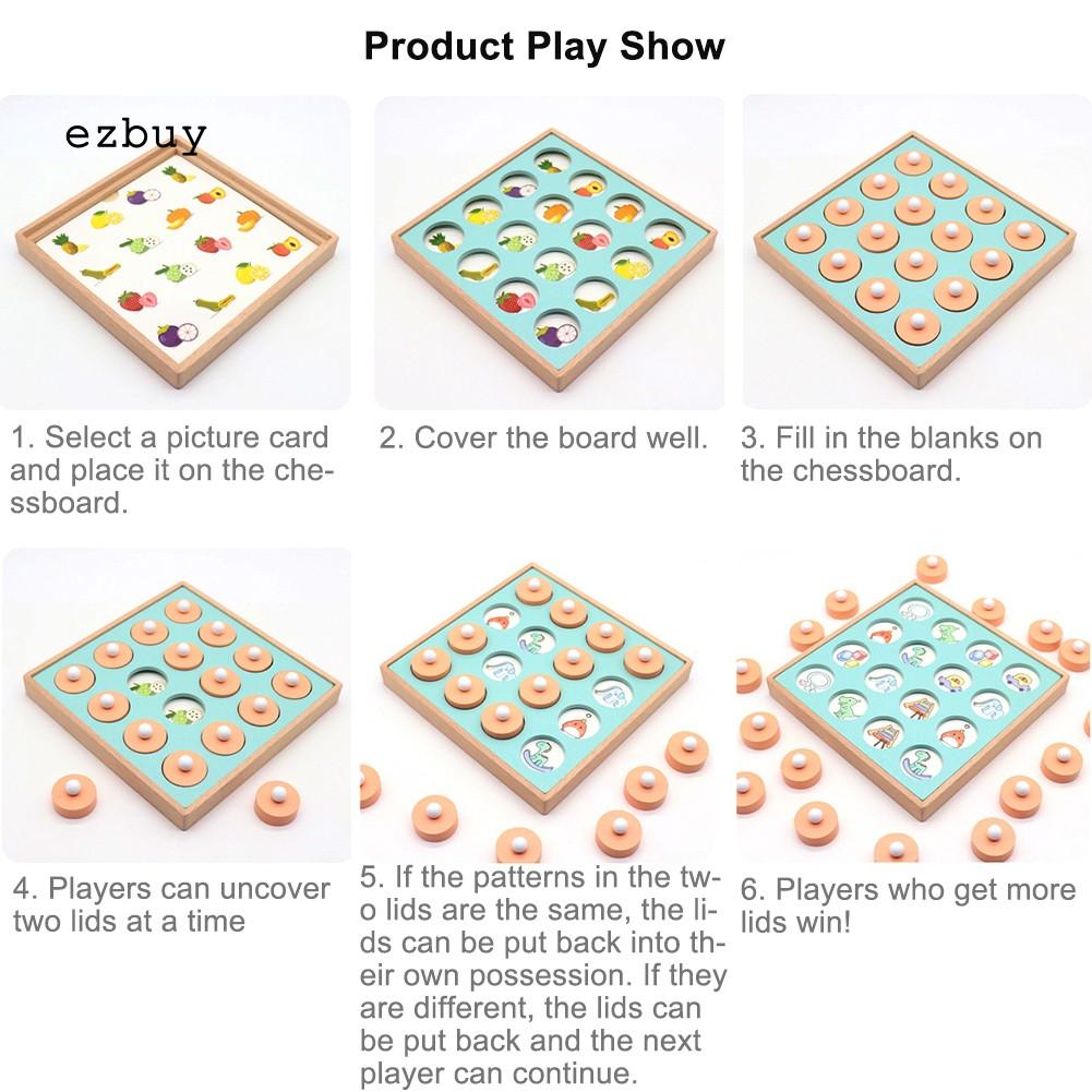 Đồ chơi bàn cờ bằng gỗ xếp hình kiểu 3D nhiều màu vui nhộn độc đáo