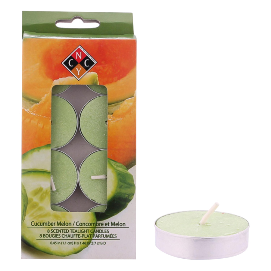 Hộp 8 Nến Tealight Thơm Cao Cấp Hương Cucumber Melon Nycandle FtraMart Candle EDC-NYC08 (Xanh Lá Nhạt)