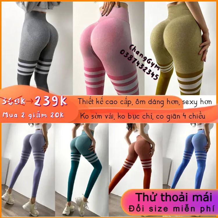 Quần tập gym nữ, quần legging nữ, chun mông, cạp cao, ôm sát, tôn dáng, co giãn 4 chiều.