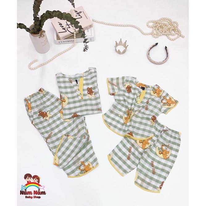 Set mẹ và bé gái chất lanh/tole 2 da