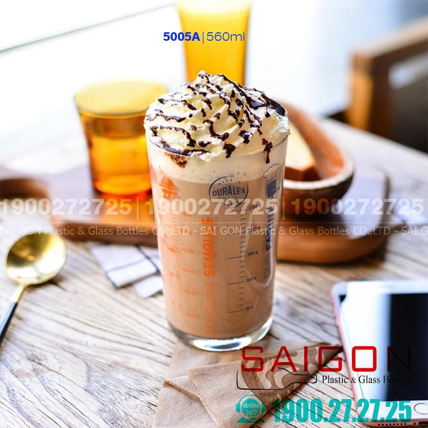 Ly Thủy Tinh Chia Vạch Cường Lực  Duralex Precisio 560ml | 5005A , Nhập Khẩu Pháp