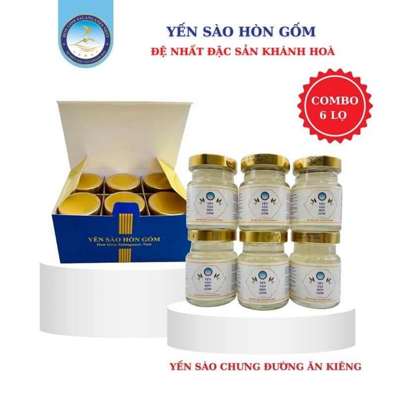 [COMBO 6 LO 70ML] Nước Yến Sào Chưng Đường Ăn Kiêng - Yến Sào Hòn Gốm Chính Hiệu Khánh Hòa - H G SALANGANES NEST