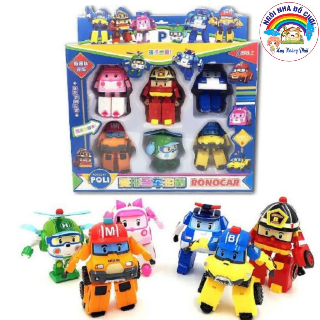 Đồ chơi Xe Cảnh sát siêu xe: Xe Biến Hình Thành Robot bộ đồ chơi Robocar Poli và những người bạn Độc đáo vui nhộn