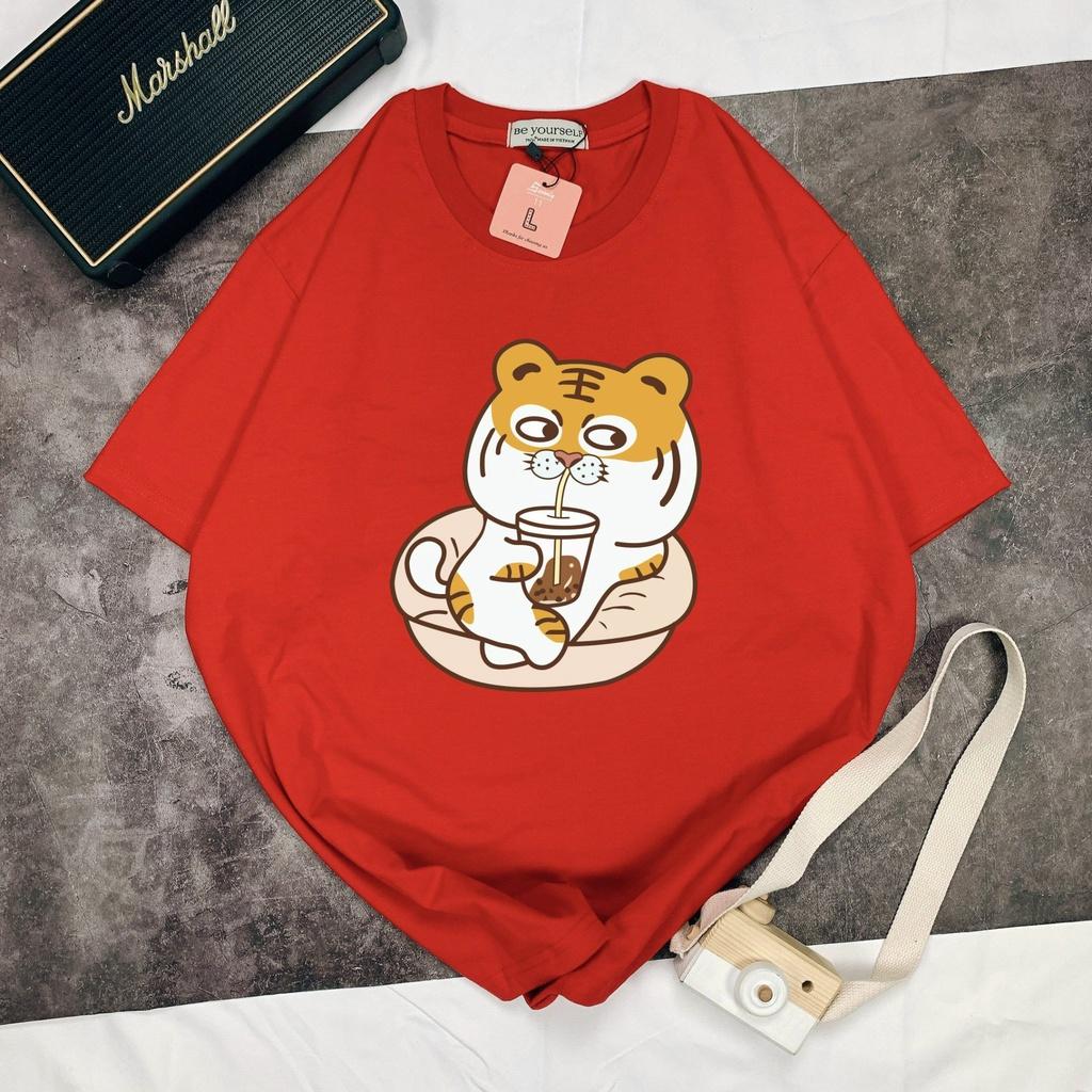Áo Thun Tay Ngắn Unisex Đủ Size M L XL - CỌP UỐNG TRÀ SỮA