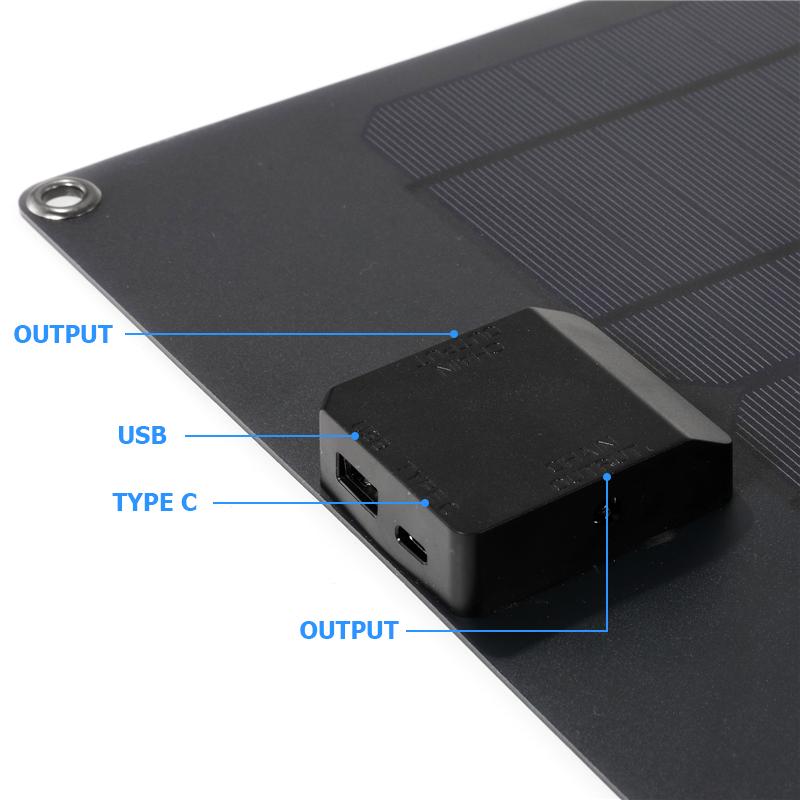 Bảng điều khiển năng lượng mặt trời 5V 18V Tấm năng lượng mặt trời di động 50W 12 Volt Bộ sạc USB ngoài trời cho cắm trại pin điện thoại di động Màu sắc: hai bộ