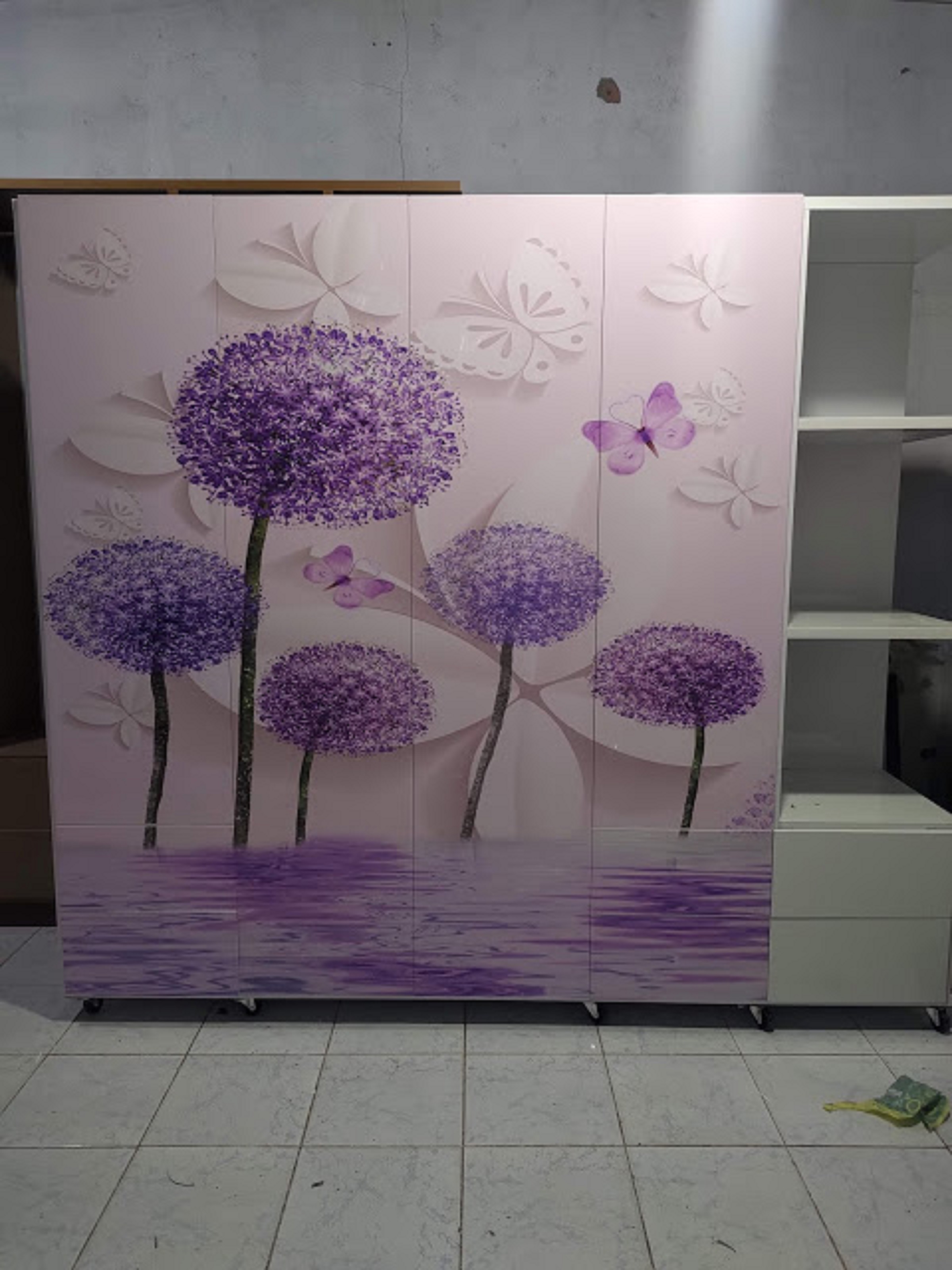 Tủ Nhựa Đài Loan 4 Cánh 1 kệ In 3D 114