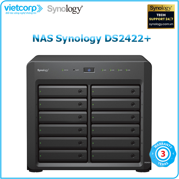 Thiết bị lưu trữ mạng NAS Synology DS2422+ - Hàng chính hãng