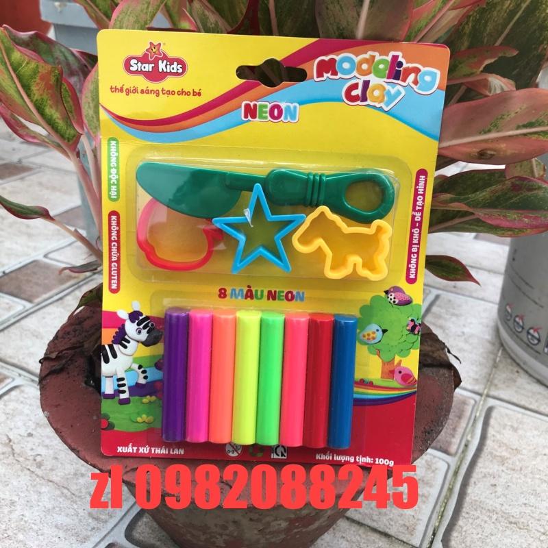 Đất Sét Nặn star kids 8 -12-16 màu neon(Xuất Xứ Thái Lan)