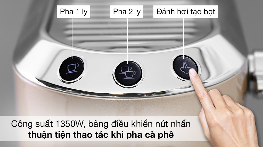 Máy pha cafe Delonghi EC785.BG - Dung tích 1.1 lít - Tự động ngắt khi pha xong - Thương hiệu Ý - Công suất 1350W - Hàng chính hãng