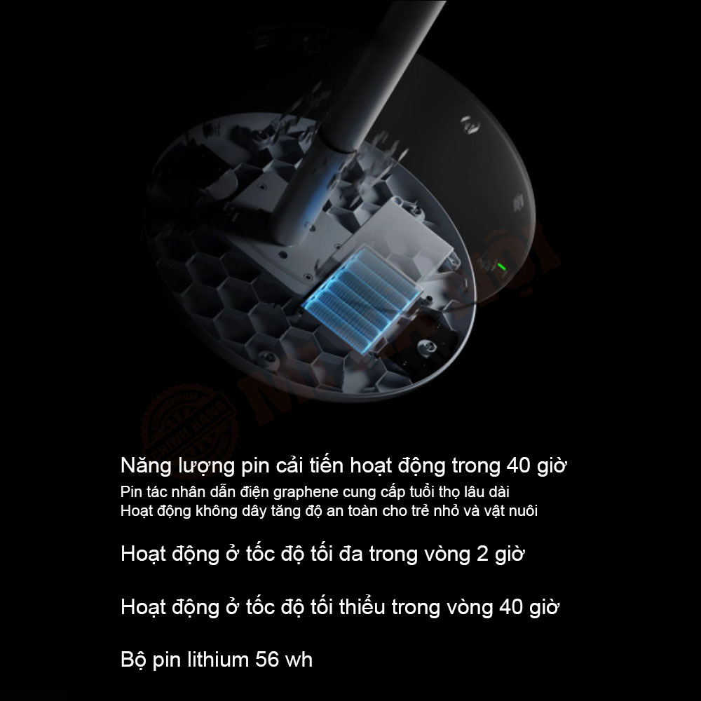 Quạt Tích Điện Không Dây XIAOMI Smartmi Gen 3 Pro, Sử Dụng 40 Giờ Liên Tục 100 Tốc Độ Gió AI Thông Minh, Có Remote, Kết Nối App Công Suất 35W- Hàng Chính Hãng