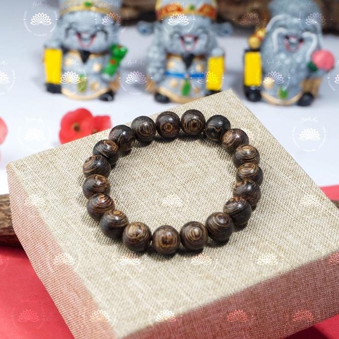 Vòng Tay Trầm Hương Tròn Đơn Sánh Chìm Nước- Trầm Hương Tự Nhiên - Trầm Việt- Size Nam Nữ, 10mm, 12mm, 14mm, 16mm, 18mm