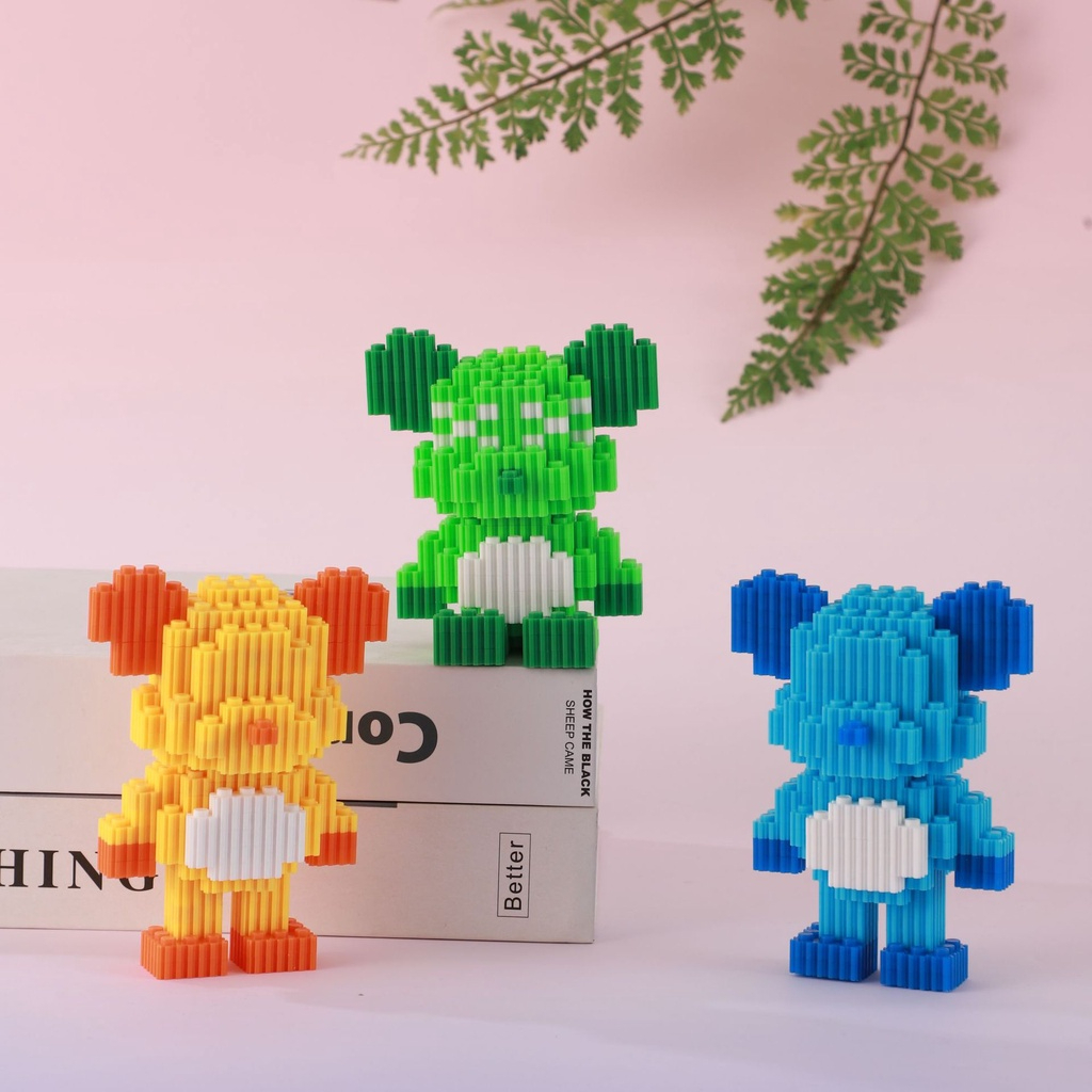 [Full mẫu] Đồ chơi lắp ráp bearbrick gấu bạo lực mini 3d decor độc đáo đáng yêu