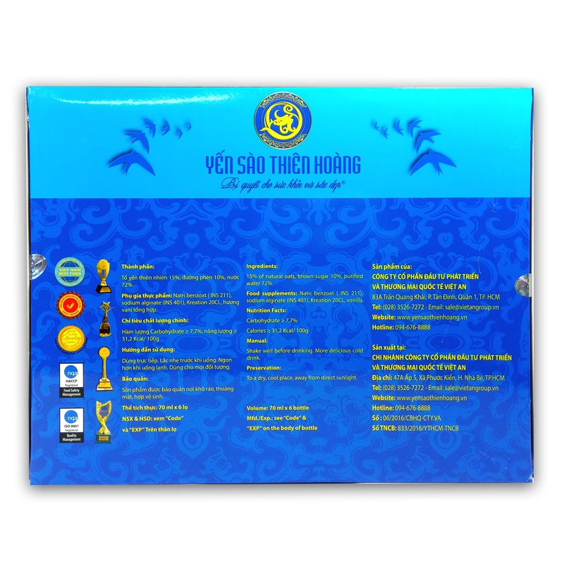 Hộp Yến Thiên Hoàng Hương Vani