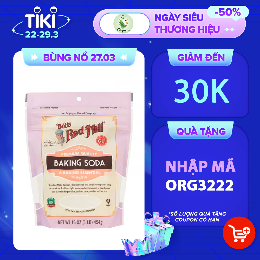 Muối nở Bob's Red Mill Baking Soda 454gr