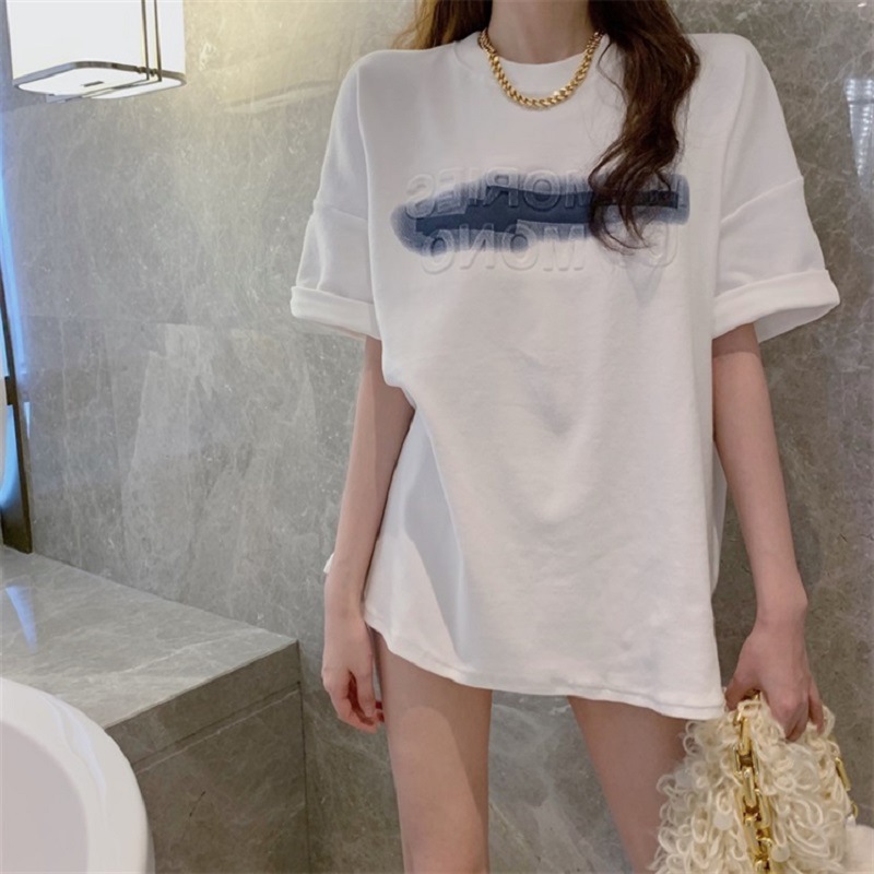 Áo thun tay lỡ Unisex form rộng áo phông Oversize kiểu Hàn Quốc sang trọng - L