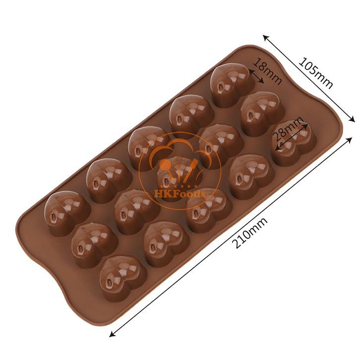 Khuôn Silicon làm thạch rau câu, chocolate, làm bánh Tim Mọng