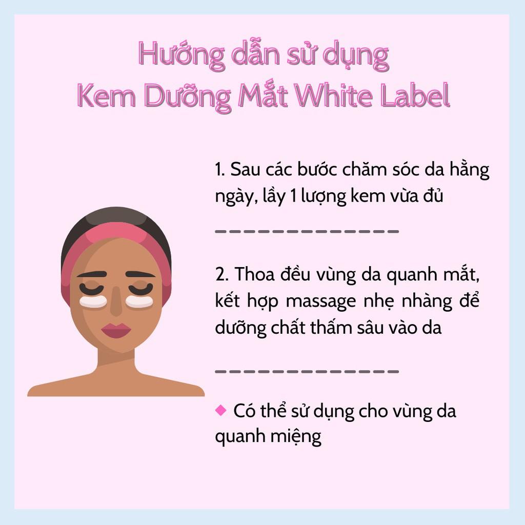 [MỸ PHẨM NHẬT BẢN] Kem Dưỡng Da Mắt Nhật Bản MICCOSMO White Label 30g, Chiết Xuất Nhau Thai, Xóa Tan Quầng Thâm Mắt, Dưỡng Trắng, Không Bết Dính, Trẻ Hóa Da (WL05)