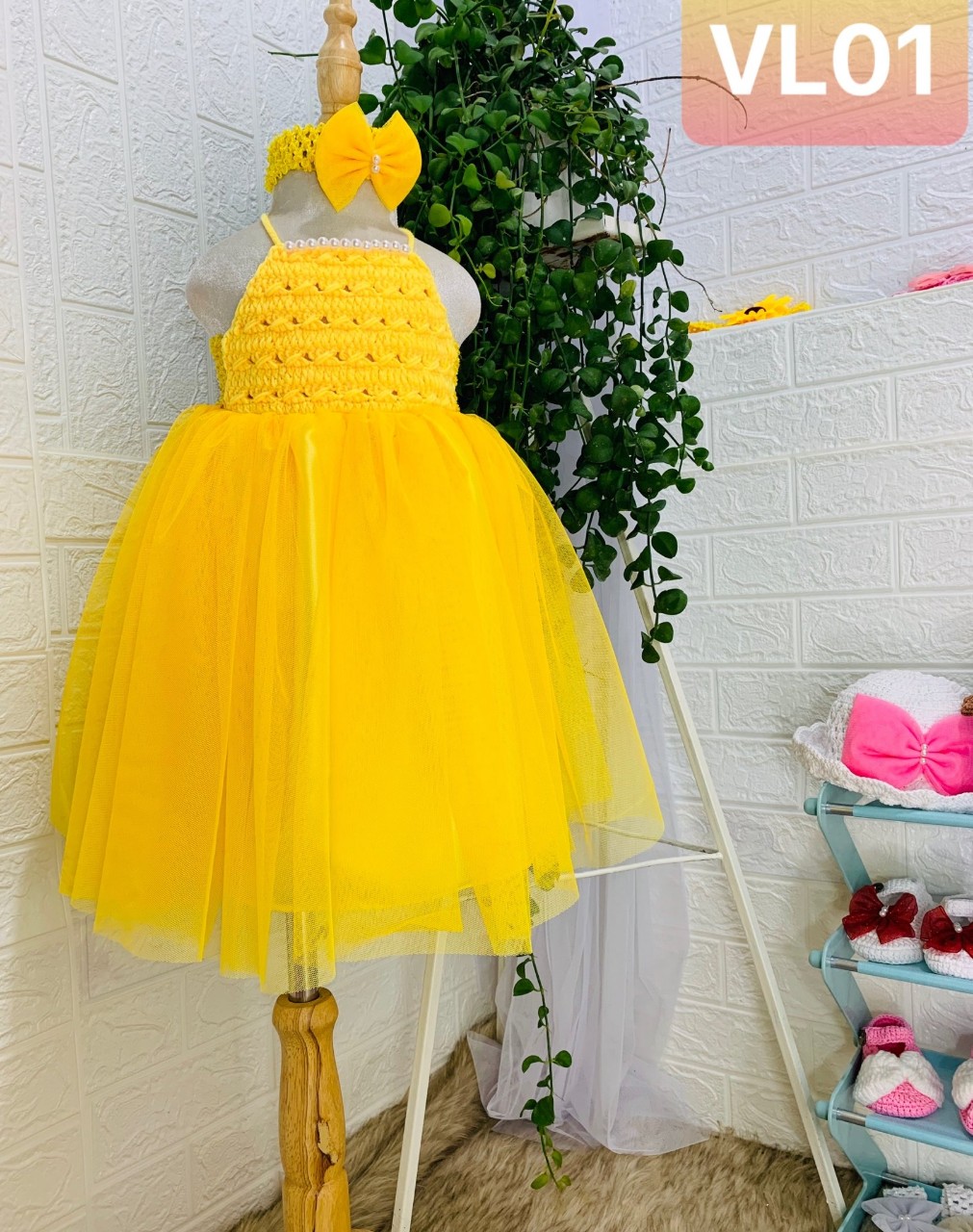 Size Đầm/Váy công chúa tutu dễ thương cho bé - Yếm Len