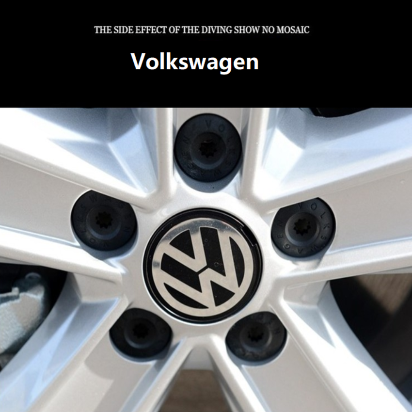 01 CHIẾC Logo chụp mâm, ốp lazang bánh xe ô tô Volkswagen DZ-003