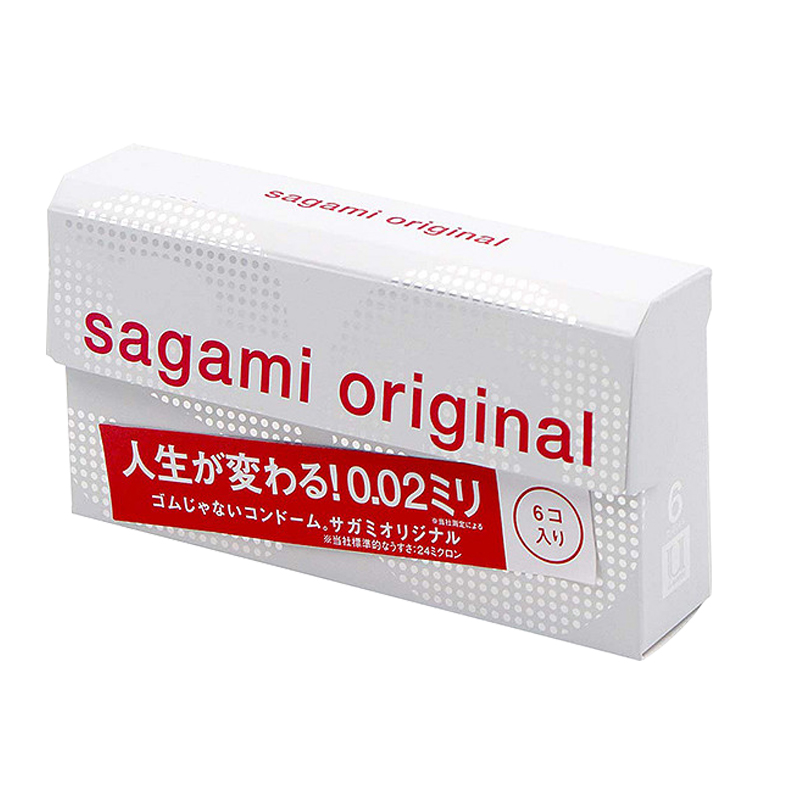 Bao cao su Sagami Original 0.02 cao cấp siêu mỏng (Hộp 6 chiếc)